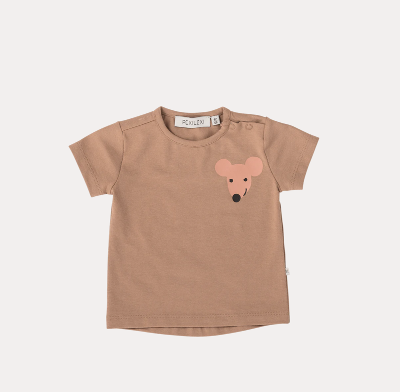 Tee Little Mouse - Tawny Brown