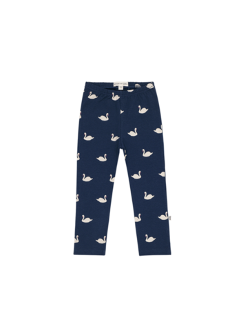 Split Legging - Classic Blue Swans