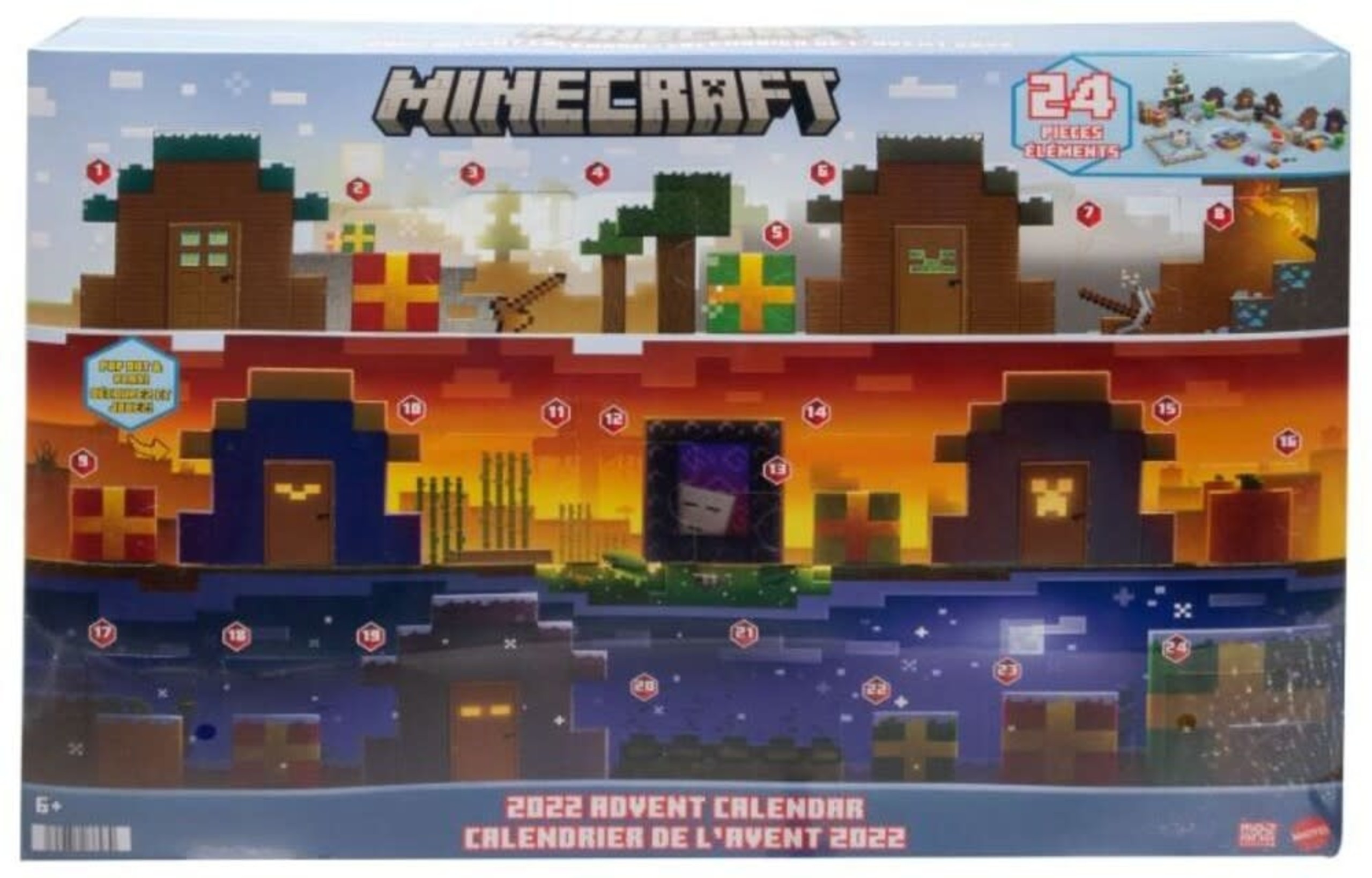 Mattel Minecraft Mob Head Minis Advent Calendar 4GEEKS