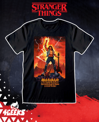 STRANGER THINGS 4 - EDDIE ROCKS - T-Shirt Black