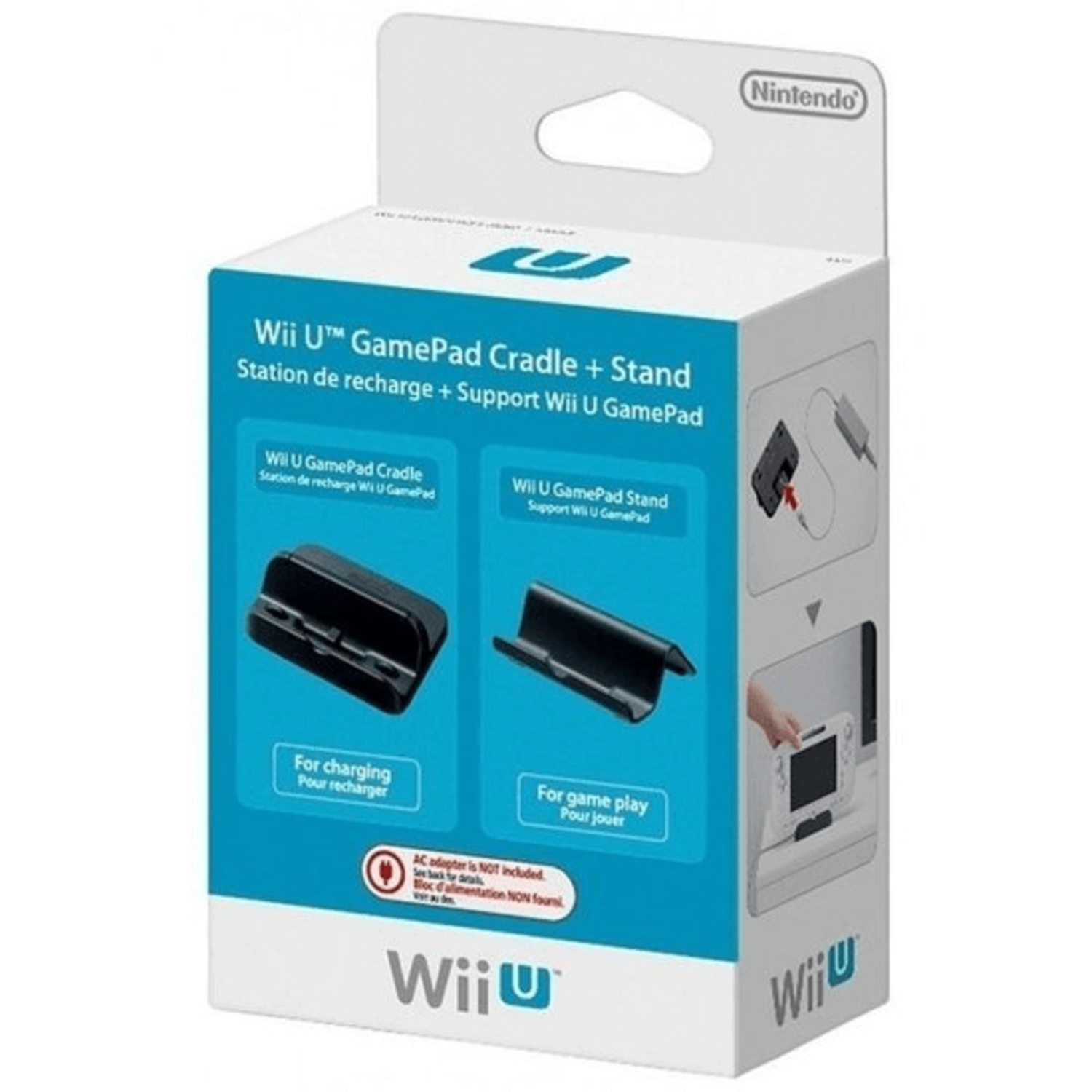 Nintendo GamePad Stand & Cradle Set (Black) - Wii U - 4GEEKS