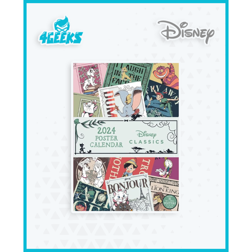 Disney Classic A3 Poster Calendar 2024 4GEEKS