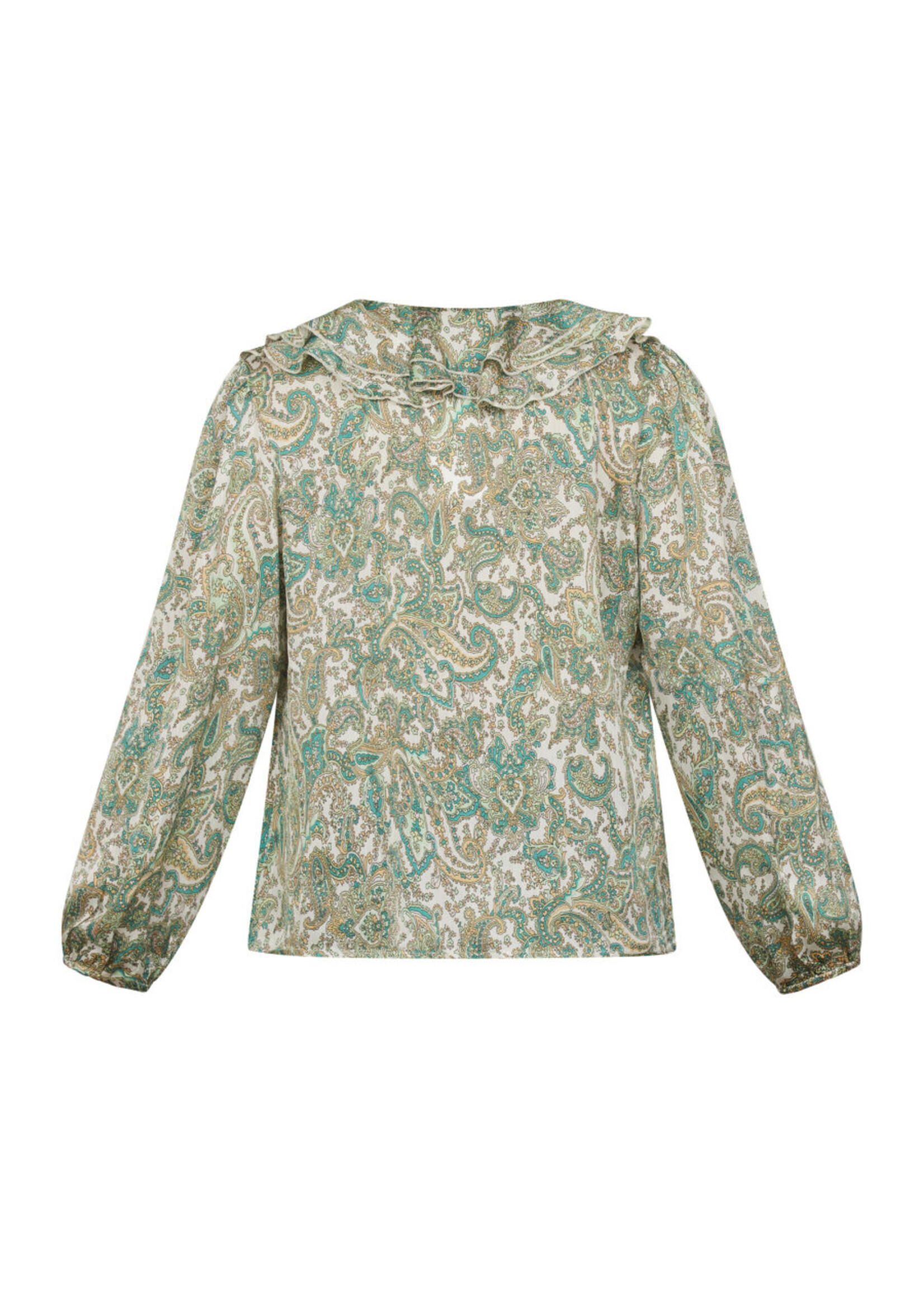 SISTERS POINT Got-it blouse | green paisley