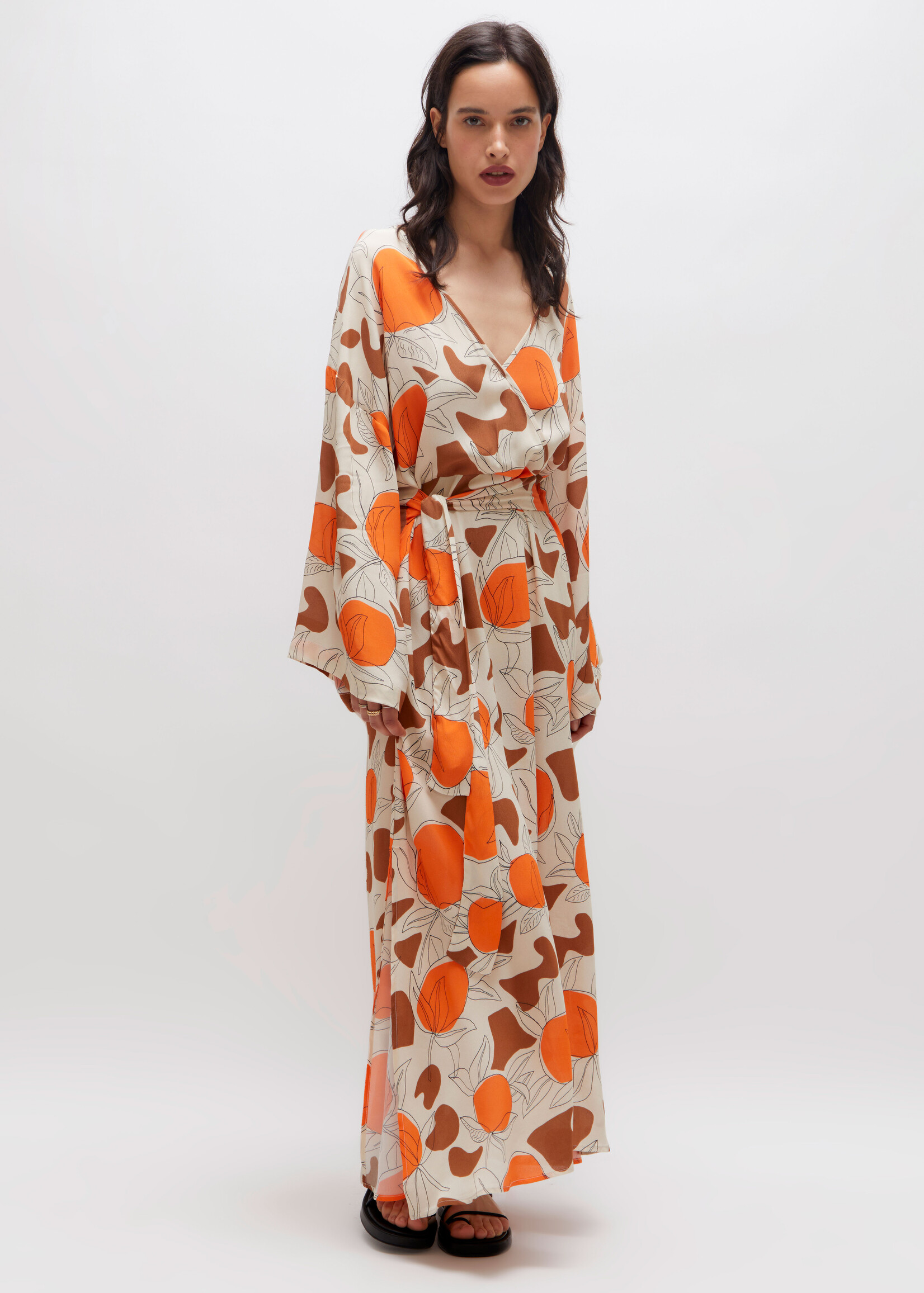 Wild Pony Isabella dress | ecru/orange