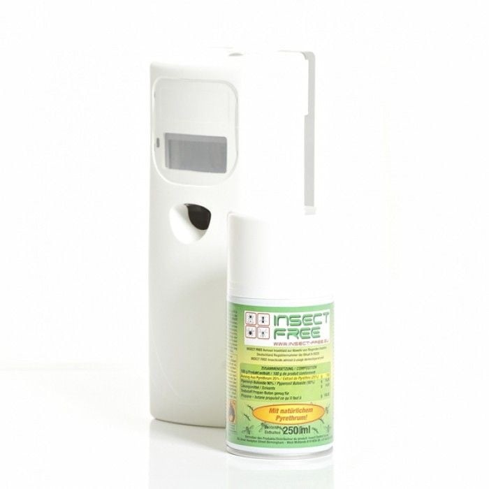 Insect Free Starter Set – Dispenser + 1 Refill Extra Strong – Automatic Insect Control System