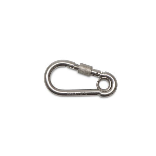 Karabijnhaak met kous en schroef / 050x05 mm / RVS AISI 316 Karabijnhaak met kous en schroef / 050x05 mm / RVS AISI 316
