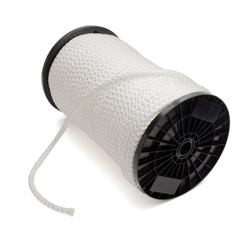 Touw gevlochten polyamide 2 mm / wit / rol 500 meter Touw gevlochten polyamide 2 mm / wit / rol 500 meter