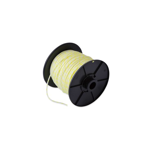 Starterkoord gevlochten Polyamide 4 mm wit-geel 100 meter Starterkoord gevlochten Polyamide 4 mm wit-geel 100 meter