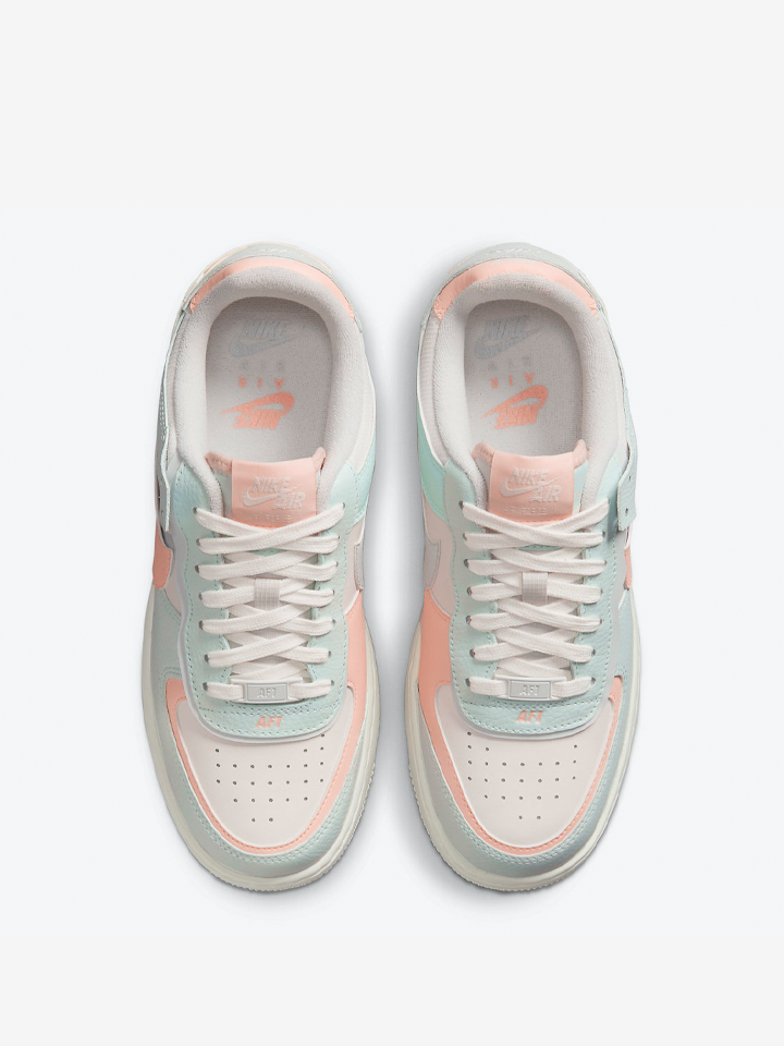 nike air force 1 shadow grijs roze