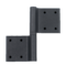 Aluminium koppelscharnier 30mm zwart.