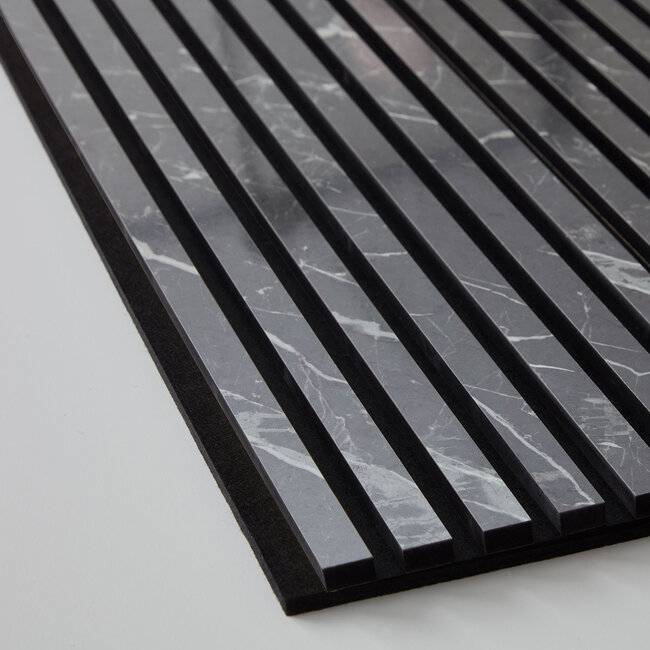 WOODPANEL MARMERLOOK ZWART |  280X60,5 CM