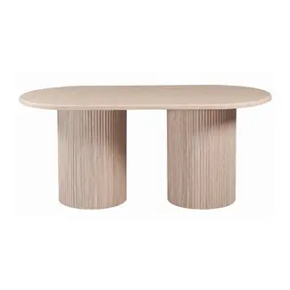 Eettafel travertin  oval  (180 X 90 X 76)