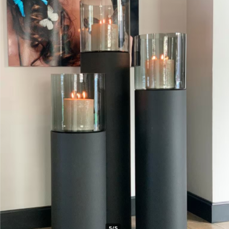 Kaars kandelaar BLACK 120-100-80 x 20