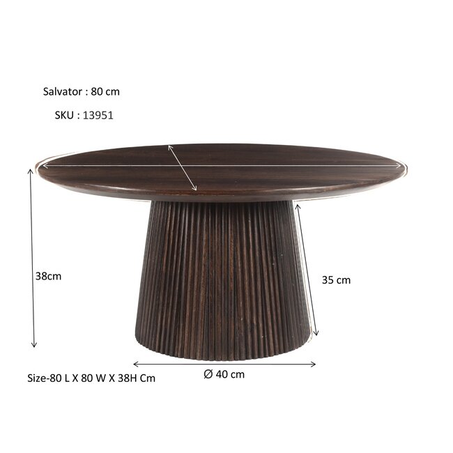 Salvator Walnut 80cm