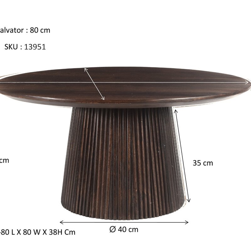 Salvator Walnut 80cm