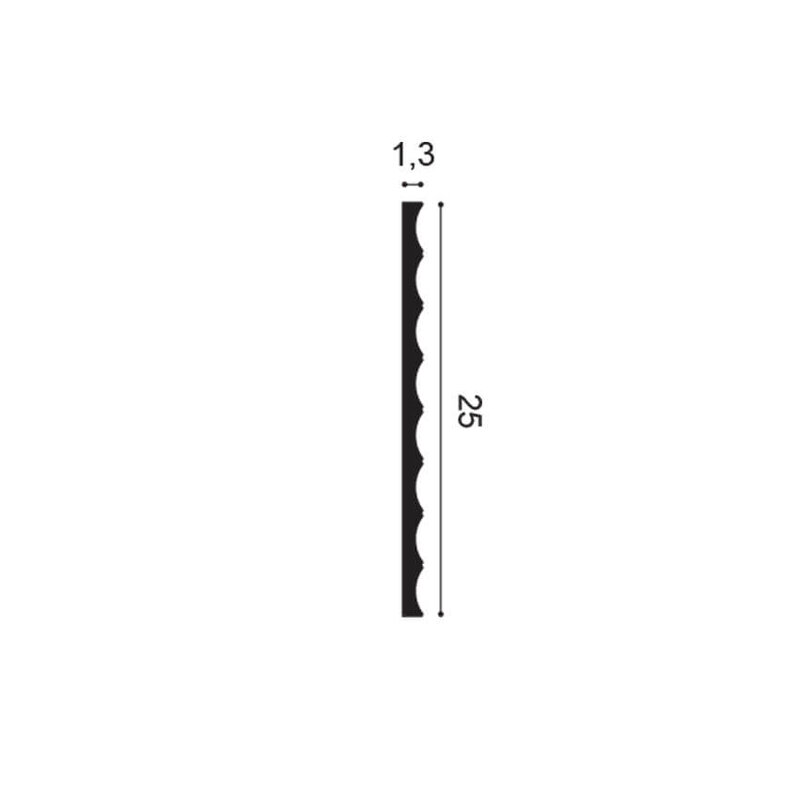 W109 Valley 3D Wandpaneel - L 200 x H 25 x B 1,2 cm