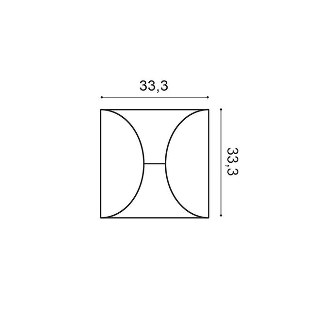 W107 Circle 3D Wandpaneel - L 33,3 x H 33,3 x B 2,9 cm