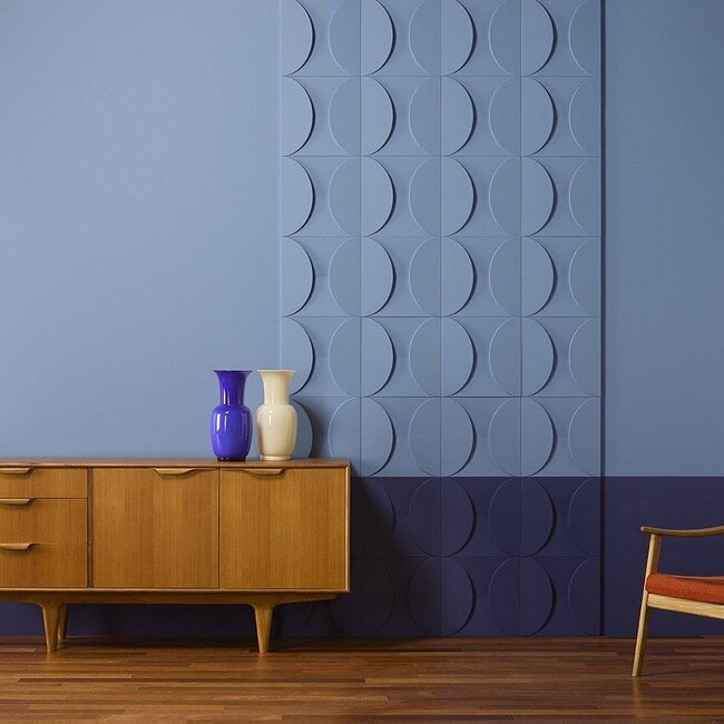 W107 Circle 3D Wandpaneel - L 33,3 x H 33,3 x B 2,9 cm