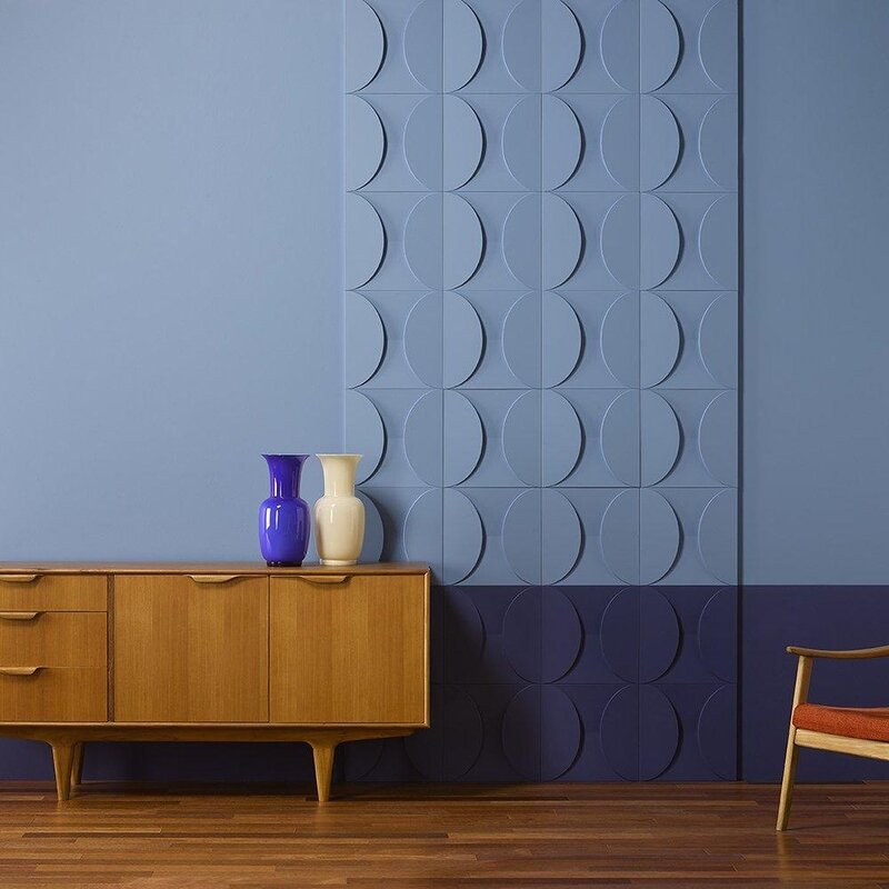 W107 Circle 3D Wandpaneel - L 33,3 x H 33,3 x B 2,9 cm