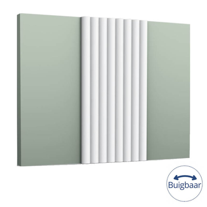 W110F Hill Buigbaar 3D Wandpaneel - L 200 x H 25 x B 1,6 cm