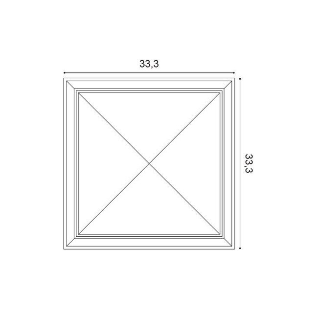 W123 Autoire 3D Wandpaneel - L 33,3 x H 33,3 x B 3,5 cm