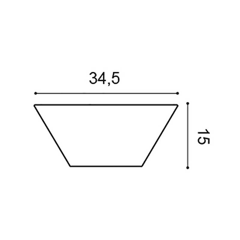 W101 Trapezium 3D Wandpaneel - L 15 x H 34,5 x B 2,9 cm