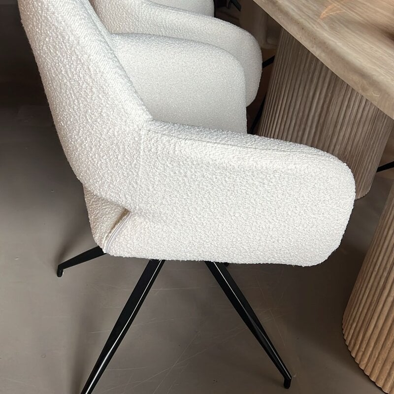 White teddy chair