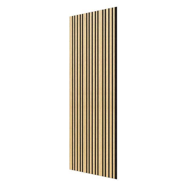 Akupaneel / Akoestisch Wandpaneel – Wood Line Light Oak 280×60,5 cm