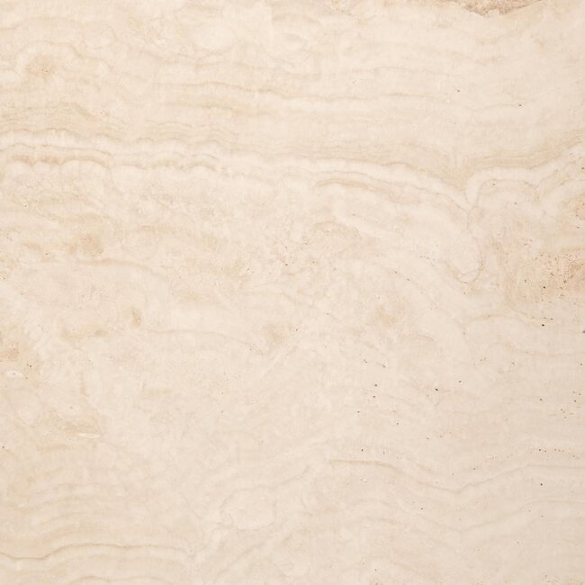 Eettafel Sofia-ø130x75-Wit-Travertine