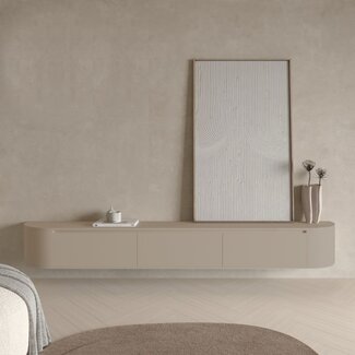 Japandi  TV Meubel classic beige (lange bocht)