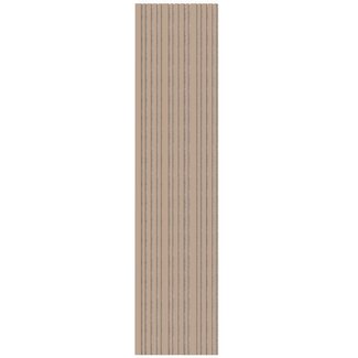 Akupaneel / Akoestisch Wandpaneel – Wood Line Linnen Brown 280×60,5 cm