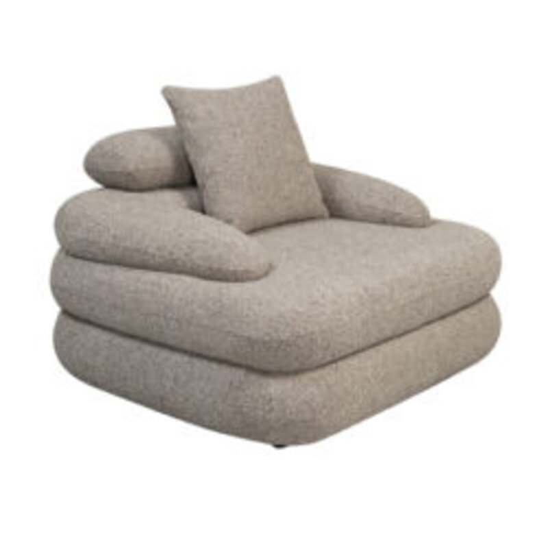 Cairo Lounge chair Sand Boucle