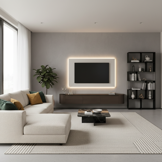 Japandi TV Meubel Walnoot