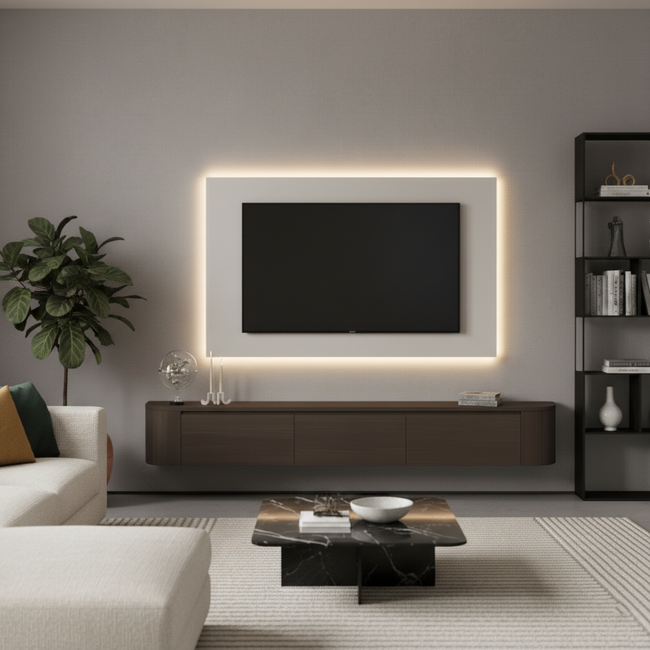 Japandi TV Meubel Walnoot