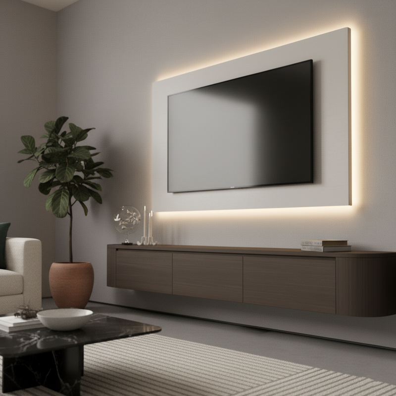 Japandi TV Meubel Walnoot  (Premium MDF)