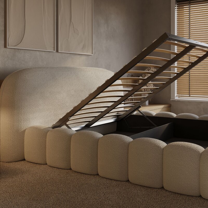 Kanso Beige – Japandi Serenity Bed