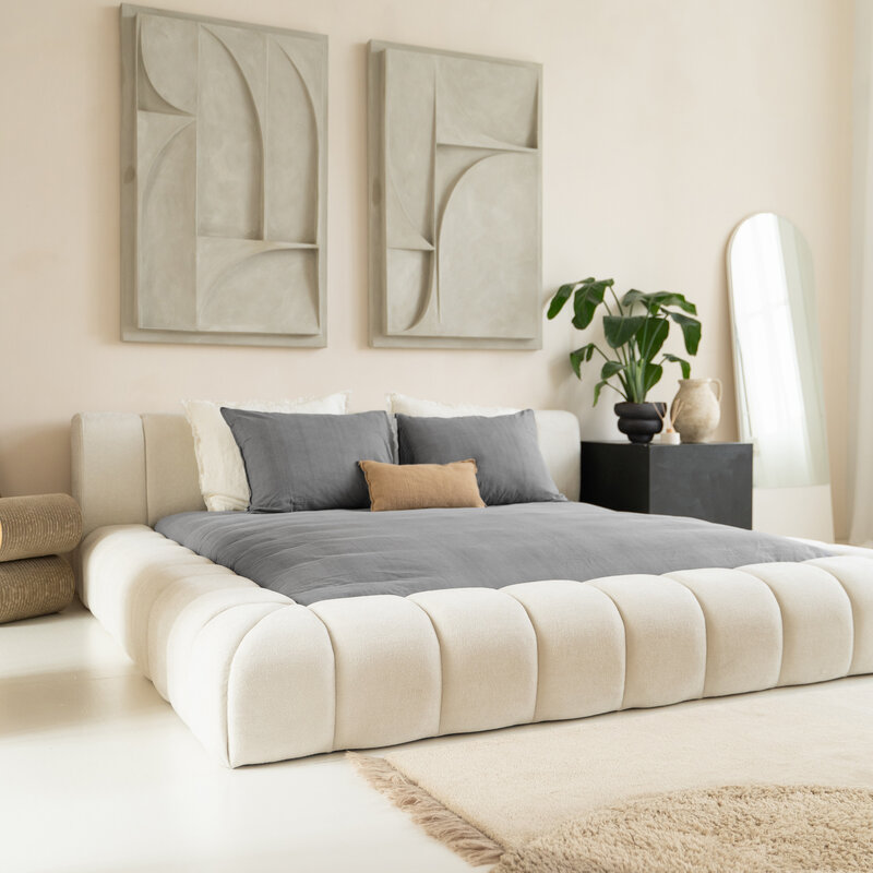Adore Design Beige Bed - Beige