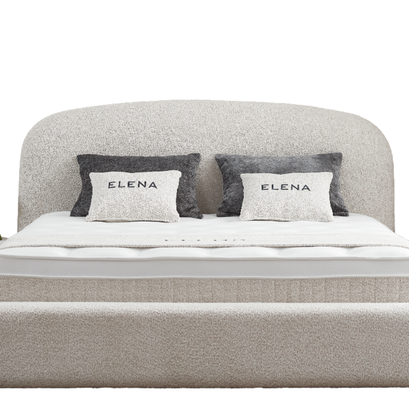 Brooklyn Luxe Opbergbed – Bouclé Hoofdbord | 7-Zones Pocket Matras | High-End Design & Extra Opbergruimte