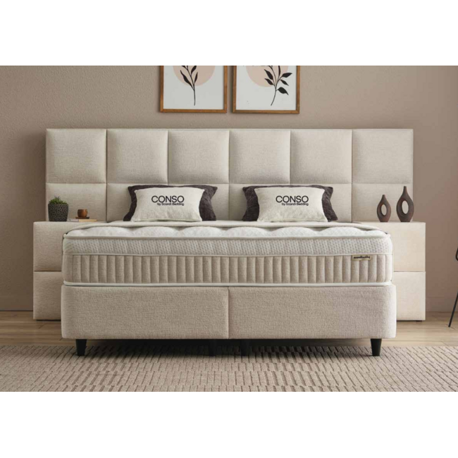 Conso – Luxe Japandi Storage Bed met Opbergruimte