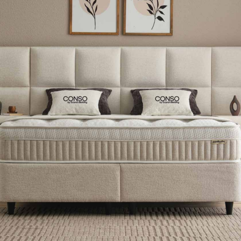 Conso – Luxe Japandi Storage Bed met Opbergruimte