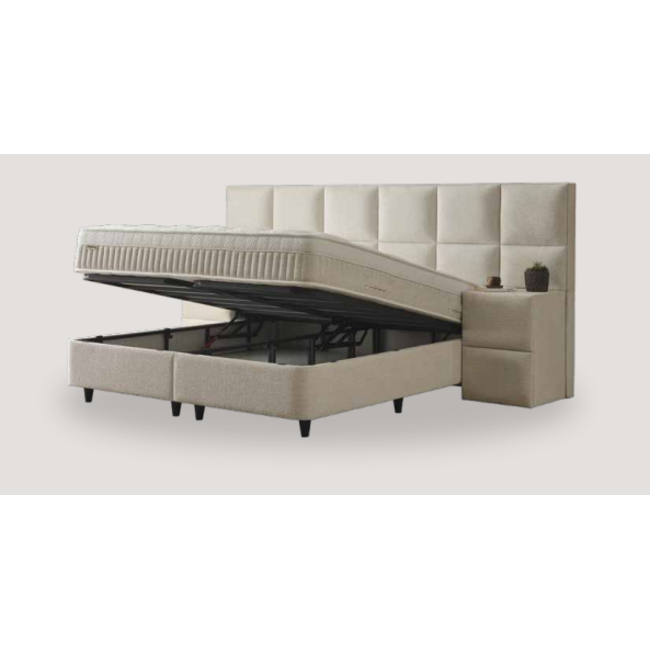 Conso – Luxe Japandi Storage Bed met Opbergruimte