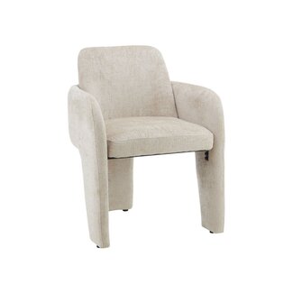Sculptural Lounge Chair – Beige Bouclé
