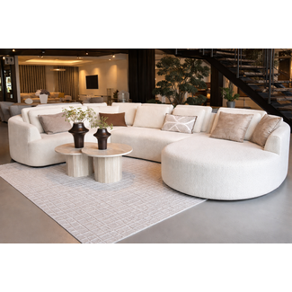 Bankstel Saint-Tropéz - 220x400 x160cm WHITE TEDDY