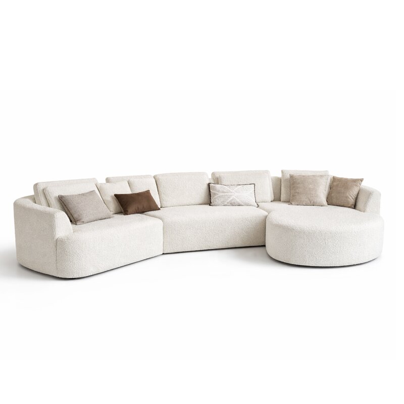 Bankstel Saint-Tropéz - 220x400 x160cm WHITE TEDDY