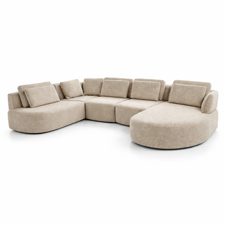 Bankstel Saint-Tropéz 220x400 x160cm GREIGE