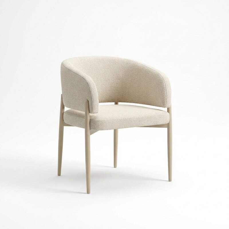 Japandi eetstoel – Beige