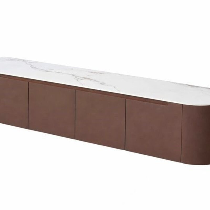 Japandi TV Meubel Brown Ceramic