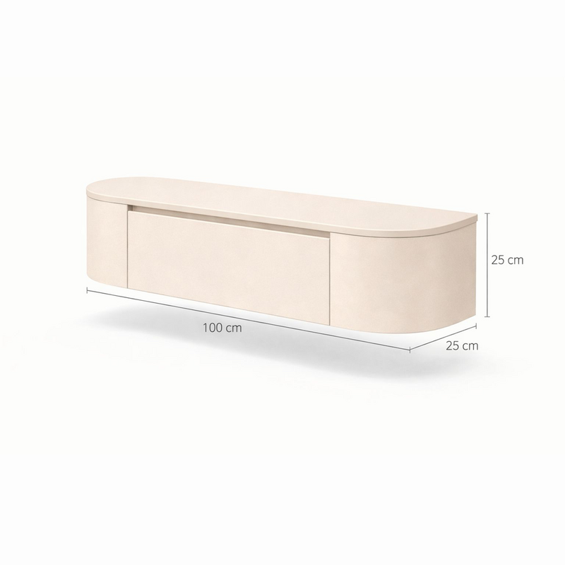 Gangkast Licht Beige (H100 × D25 × H25 cm)