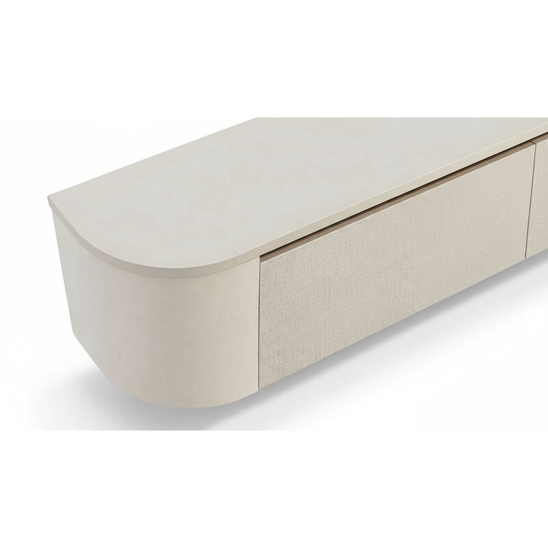 Japandi Beige Linnen TV - Meubel