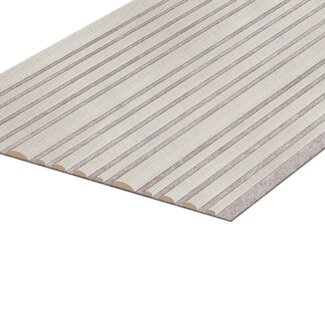 The Woodline Collection | Round Beige Linen